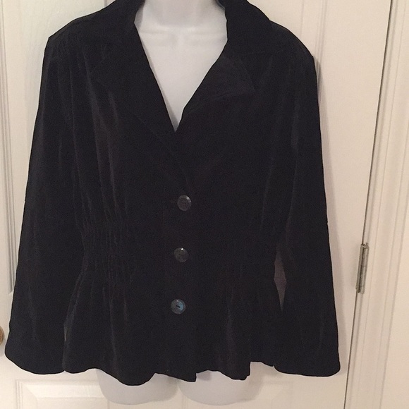 Joan Rivers Black Velvet Blazer